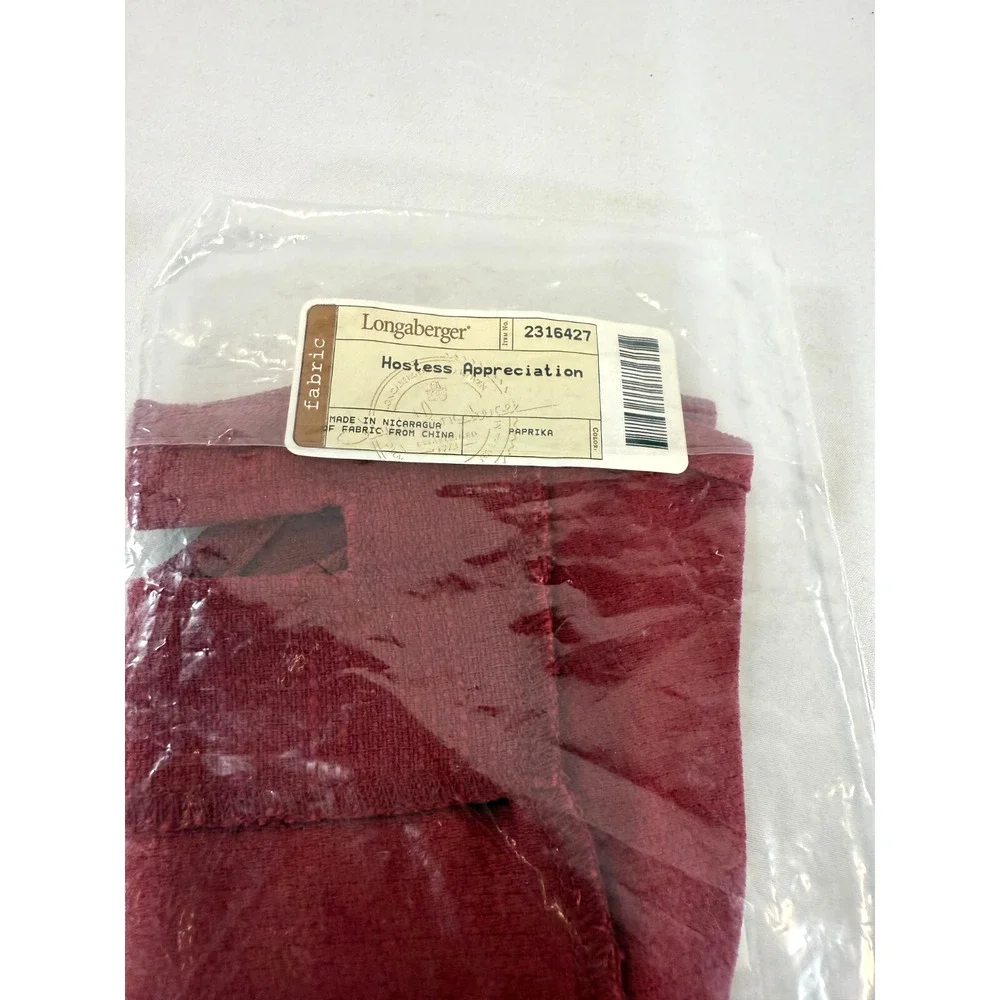 Longaberger Hostess Appreciation Paprika Red Fabric Liner 2316427 New